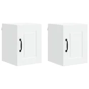 Vidaxl Omarica na steni PORTO 2 szt. Bela 30 x 31 x 40 cm