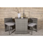 Venture Design Kavni set 2 stola in miza 75x50x66 cm siva