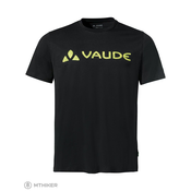 Majica z logotipom VAUDE, črno/rumena (L)