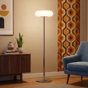 OSRAM LED-stoječa svetilka Decor Lunea, bela/krom, 146 cm, CCT z možnostjo - Dnevna soba/jedilnica - Sodobni - krom, bela - Steklo
