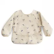 Mushie Long Sleeve Bib slinček Whales 6-24m 1 kos