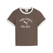 PUMA Varsity Slim Tee Women, Clothing, Flat Bronze, L