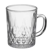 shumee Steklena skodelica Dublin 240 ml za kavo, čaj, brezbarvno steklo, vzorec 2