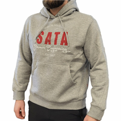 Hoodie pulover siv (XXL) VINTAGE 1161257 SATA - Velikost XXL