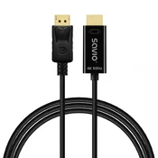 SAVIO Kabel DisplayPort na HDMI CL-189, 1,5m, 4K 60Hz