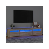 TV ormaric s LED svjetlima boja hrasta sonome 195x35x40 cm