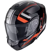 Modularna motociklisticka kaciga Scorpion EXO-930 EVO ARDENS metalik crno-crvena