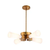 Elstead KRISTY-4P-DG-OPAL - Luster na štangu KRISTY 4xE27/40W/230V, u bakarnoj boji