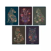 Florimals črtasti zvezek - soft touch, A5, različni modeli