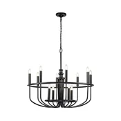 Kichler KL-CAPITOL-HILL12-BLK-Luster na lancu CAPITOL HILL 12xE14/40W/230V crna