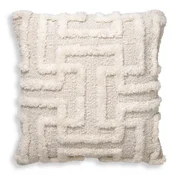 Casa Padrino luxury pillow ivory 50 x 50 cm - Hand-woven decorative wool pillow - Square decorative cushion - Living room decoration - Luxury decorative accessories - Luxury Collection