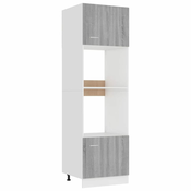 Ormaric za mikrovalnu pecnicu Lyon siva Sonoma 60x57x207 cm Inženirsko drvo