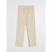 Sinsay - Straight leg pantalone sa dodatkom lana - BEŽ