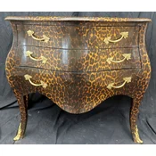 Casa Padrino baroque chest of drawers with 3 drawers leopard/gold - Handmade solid wood dresser in baroque style - Bedroom furniture in baroque style - Baroque furniture - Baroque furnishings