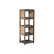 Kupaonski ormaric 5 polica MDF BAGREM CRNA 9932671