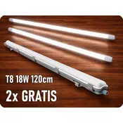 V-TAC Nosilec za LED cevi (2x120cm) + 2x LED cev T8 gratis! Barva světla: Hladna bela [216754]