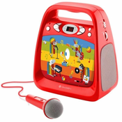 Otroški radio z mikrofonom Gogen, rdeč