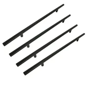 BB 4 x Pohištveni ročaj za ograjo 256 mm črne barve
