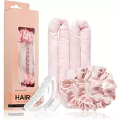 BrushArt Hair Heatless hair curling set set za kodranje las Pink