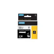 Dymo Rhino permanentni poliestrski trak 12 mm bel/črn