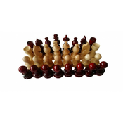 Novi ručno rađeni drveni šahovski set crvena 5.7cm