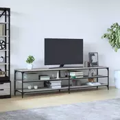 Vidaxl vidaXL TV stojalo, sivo, hrast sonoma, 200x30x50 cm
