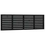 Vidaxl Stensko posteljno vzglavje črno 166x3x63 cm trdna borovina
