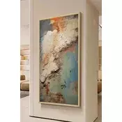 Wallity Dekorativna uramljena slika, 70x33cm, Šarena