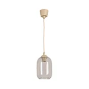 Brilagi - LED lestenec na jeklenem lanku R GLASS 1xE27/60W/230V premer 14 cm bež/dimno siva