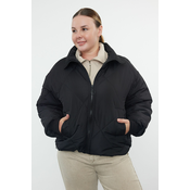 Trendyol Curve Black Regular Fit Puffer Quilted Coat TWOAW24MO00146