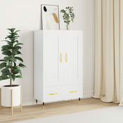Greatstore Visoka omara bela 69,5x31x115 inženirski les