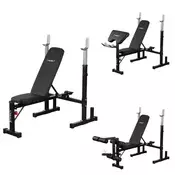 Vadbena fitnes klop z molitvenikom in leg extension HMS