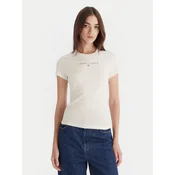 Tommy Jeans Majica Bling Linear DW0DW21550 Bela Slim Fit