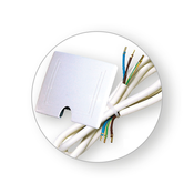 Commel set za stalni prikljucak, kutija + kabel, bijeli, H05VV-F 3G2,5 / 1,5 m