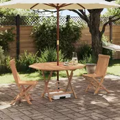 Bistro set za vrt 3 pcs Smeda Masivno tikovno drvo