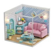 Dvěděti 2Kids Toys miniaturna hiša Sončna dnevna soba