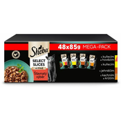 Sheba hrana za odrasle macke Select Slices in Gravy, mesna mješavina, 4 x (12 x 85 g)