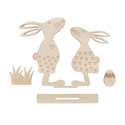 Rayher. Leseni motivi Velika noč, natur, 20.3x15.5cm, 4-delni set