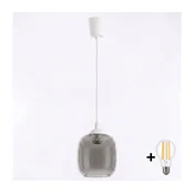 Brilagi - LED luster na sajli RETRO GLASS 1xE27/60W/230V O 14 cm bela/dimljeno-siva