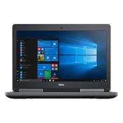 Prenosnik Dell Precision 7520 15,6” IPS Intel i7-7820HQ, 16 GB RAM, 512 GB SSD, Quadro M2200, Win 11 Pro, obnovljeno