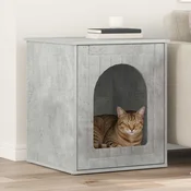 vidaXL Mačja hiša Beton 53 x 52 x 62 cm Konstruiran les