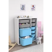 HANAH HOME Višenamenska polica Zen 2D2K6U White Grey Blue