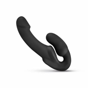 Gardj Europe No-Parts – Morgan brezramenčni strap-on dildo – 22 cm – črn