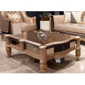 Casa Padrino luxury baroque coffee table gray/black/gold - Handmade solid wood living room table in baroque style - Living room furniture in baroque style - Baroque furniture