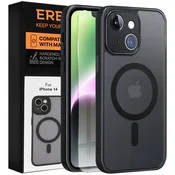 Overboard Ovitek za iPhone 14, za MagSafe, mat ovitek , črn + zaščita za zaslon