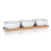 BANQUET BRILLANTE Komplet posod iz bambusa 33 x 9,7 x 4,7 cm, 3 + 1 kos