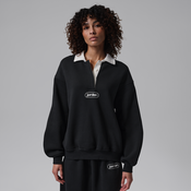 Nike Jordan Flight Fleece Womens Rugby Top - Black - Fleece