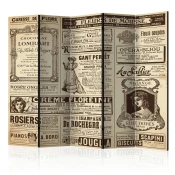 artgeist Paravan Vintage Magazines I, 5-Delni, Dvostranski