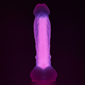 Dream Toys Radiant Soft Silicone Glow in the Dark Dildo Large Pink