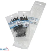 Spenjalni trakovi Bemko 4,8 x 200 mm črni 100 kos BM-E40-CTB48200-100